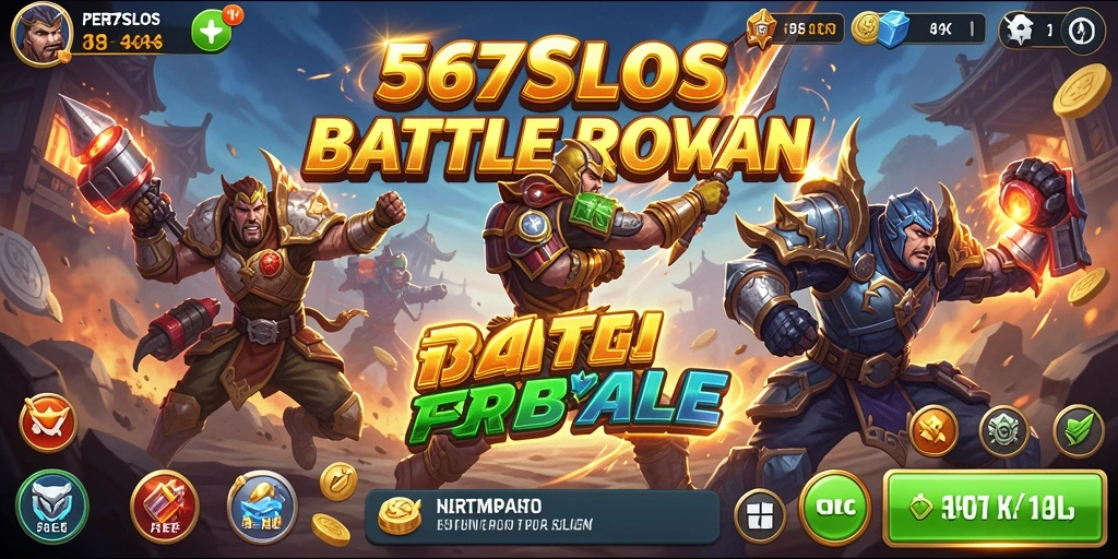 Gameplay seru di 567SLOTS yang menggabungkan pertempuran dan slot.
