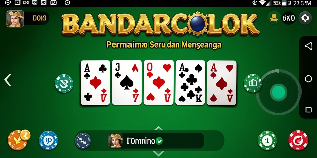 Tampilan menarik dari gameplay Domino BANDARCOLOK yang mengasyikkan.