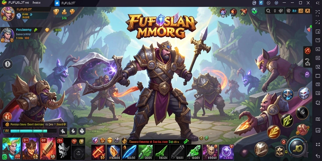 Screenshot FUFUSLOT menampilkan aksi seru dalam dunia MMORPG.