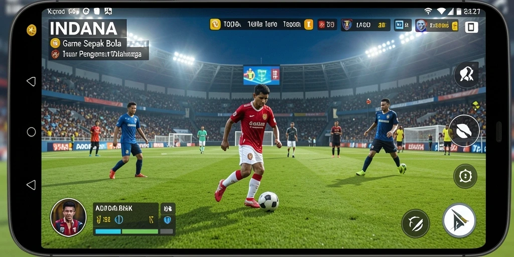 Tampilan permainan INDAAA yang memukau dengan aksi sepak bola yang seru.