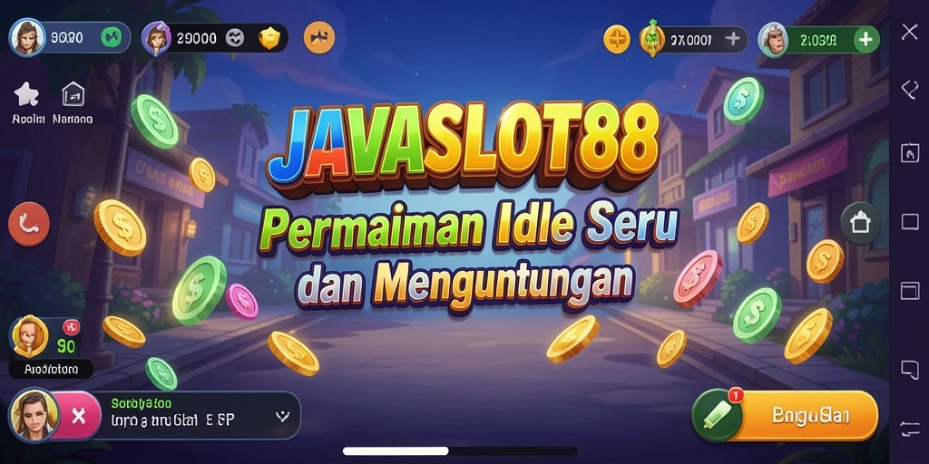 Tampilan gameplay menarik dari JAVASLOT88 yang menampilkan mesin slot berwarna-warni.