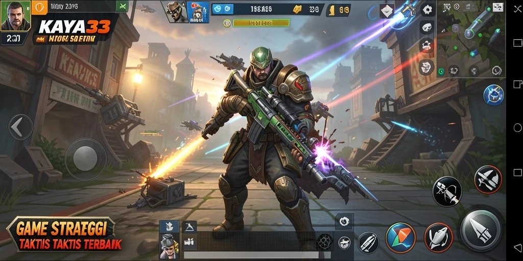 Screenshot gameplay KAYA33 dengan pertarungan strategi menarik.
