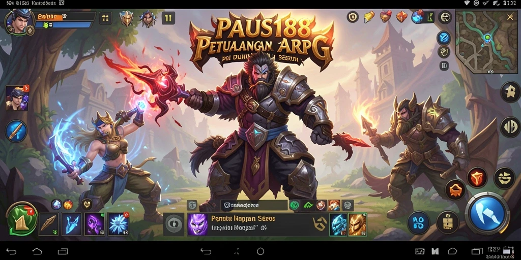 Screenshot gameplay PAUS188 menampilkan pertarungan seru dalam dunia ARPG.