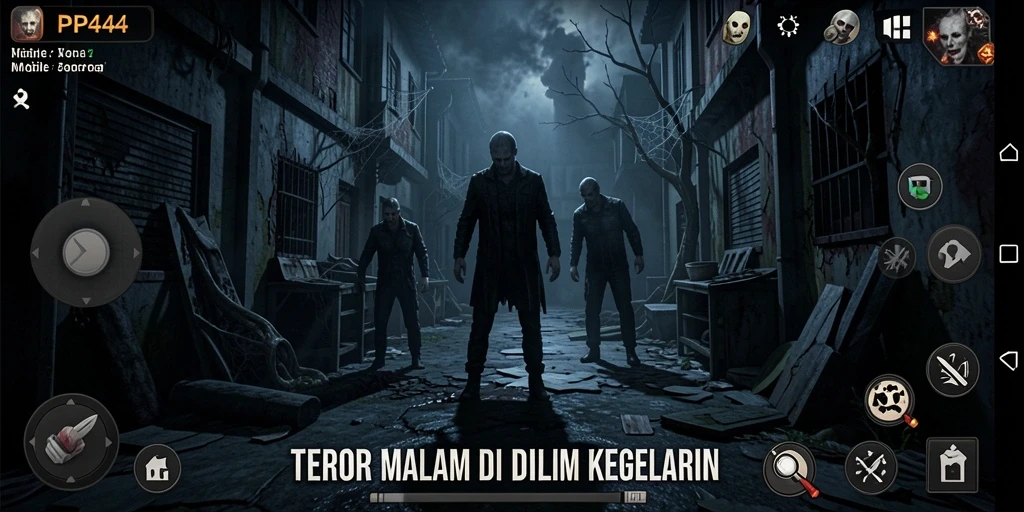 Screenshot gameplay PP444 menampilkan suasana Horror yang mencekam dan menegangkan.