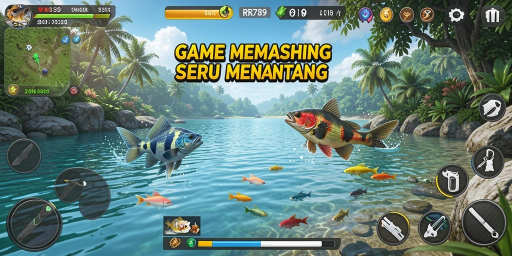 Screenshot gameplay <strong>RR789</strong> yang menunjukkan momen memancing yang seru.